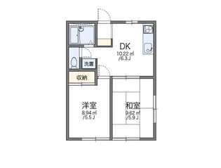 レオパレス草加西町【1階】の間取り