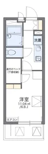 レオパレスモモハイツ【2階】の間取り