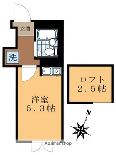 シャンテ東向島【202号室】の間取り