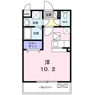 リバーパークK【1階】の間取り