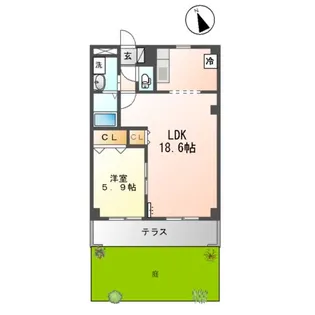 メゾン・ド・グレース 弐番館【1階】の間取り