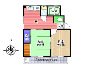 プラムコート【101号室】の間取り