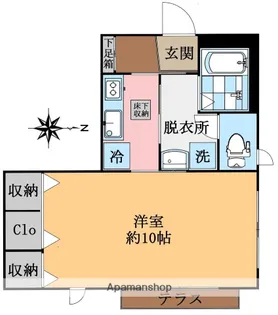 カーサ・デ・フランシル【101号室】の間取り