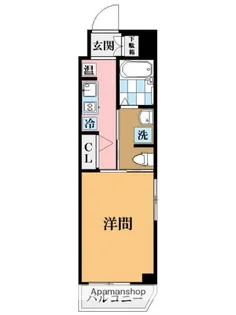 シャトル−TWO【404号室】の間取り