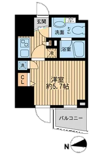ライブコート草加【0801号室】の間取り