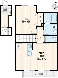 ビューノ竹ノ塚【202号室号室】の間取り