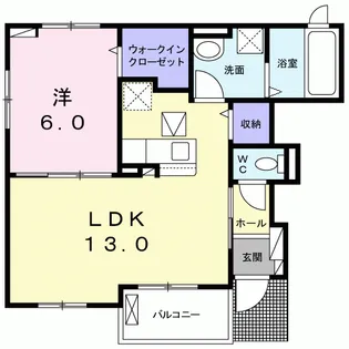 ラ・クレール【1階】の間取り