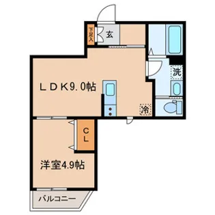 シャルール【1階】の間取り