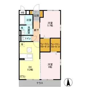 DEARCOURT【1階】の間取り