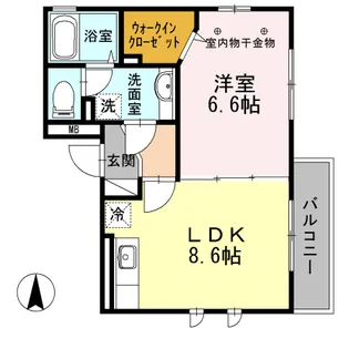 アグレアブル千住【3階】の間取り