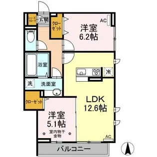 シトロンフレアⅤ【3階】の間取り