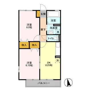 ハイム シンフォニア A・B【2階】の間取り