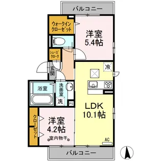 ソシア 青井コート 青井 ソシア 青井【1階】の間取り