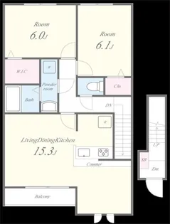 ANGELIC.PATH【2階】の間取り