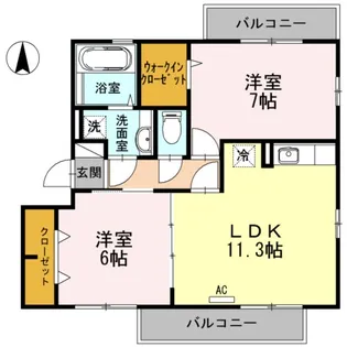 キャレ・メゾンIII【3階】の間取り