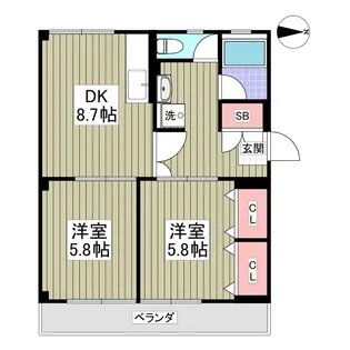 佳月マンション【1階】の間取り