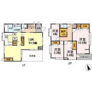 東京都葛飾区亀有3丁目【一戸建】の間取り
