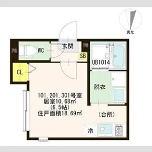 グランデハーモニー足立【1階】の間取り
