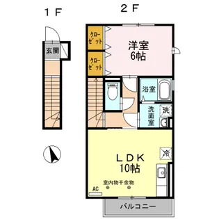 ネブラスカ【2階】の間取り