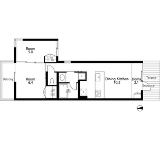ROJI COURT MOTOKI【2階】の間取り