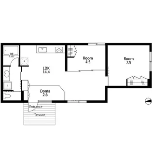 ROJI COURT MOTOKI【2階】の間取り