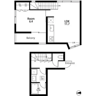 ROJI COURT MOTOKI【2階】の間取り
