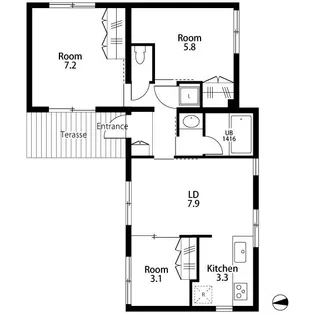 ROJI COURT MOTOKI【3階】の間取り