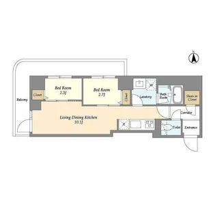 ドゥーエ尾久【2階】の間取り