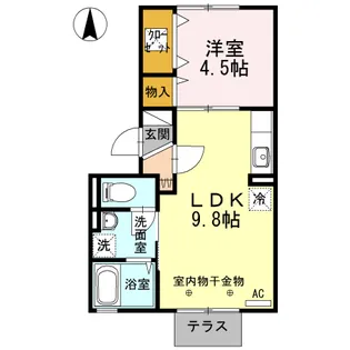 ウィングホープ【1階】の間取り