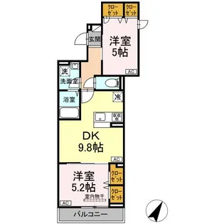 セレスティア柴又VII【2階】の間取り