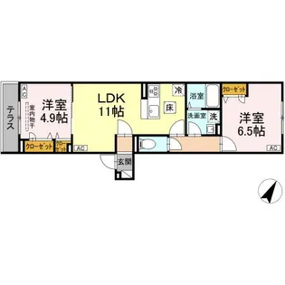 セレスティア柴又VII【1階】の間取り