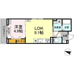 ウィズ【2階】の間取り