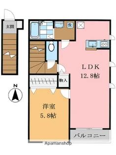 カーサS【202号室】の間取り