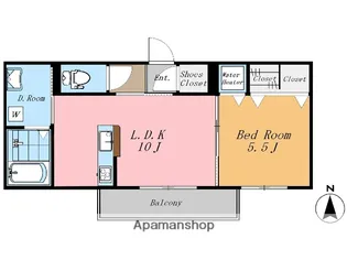 サンスクエア【102号室】の間取り