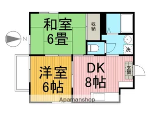 ディアスレイ【2F号室】の間取り