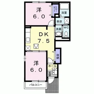 カルサヴィーナA【1階】の間取り