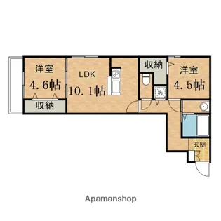 ディールーム松木A【1階】の間取り