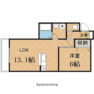 D−ROOM松木B【1階】の間取り