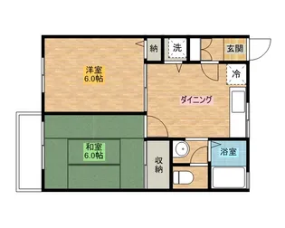 サンヴィルヌ【2階】の間取り