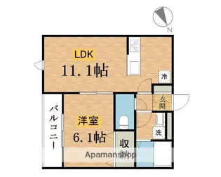 グランドール西片倉【2階】の間取り