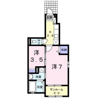 サン ブリーゼ【1階】の間取り