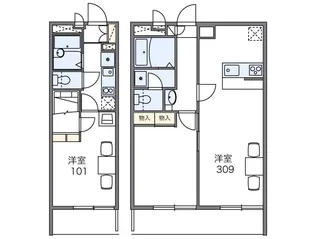 レオパレスリリー【2階】の間取り