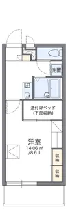 レオパレス麦の穂【1階】の間取り