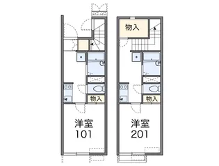 レオネクスト新座ブルー【2階】の間取り