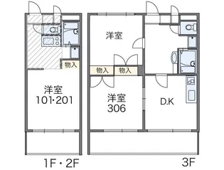 レオパレスカサグランデ【3階】の間取り