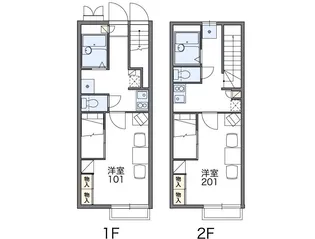 レオパレスオリーブハウスⅡ【1階】の間取り
