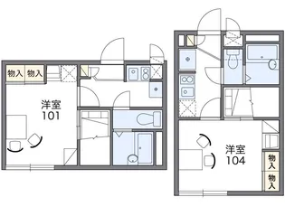 レオパレスグラティテュードⅢ【2階】の間取り