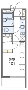 レオパレス小関【4階】の間取り