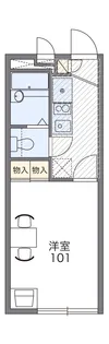 レオパレスエスペランサD【1階】の間取り