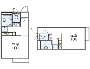 1Kの間取り画像